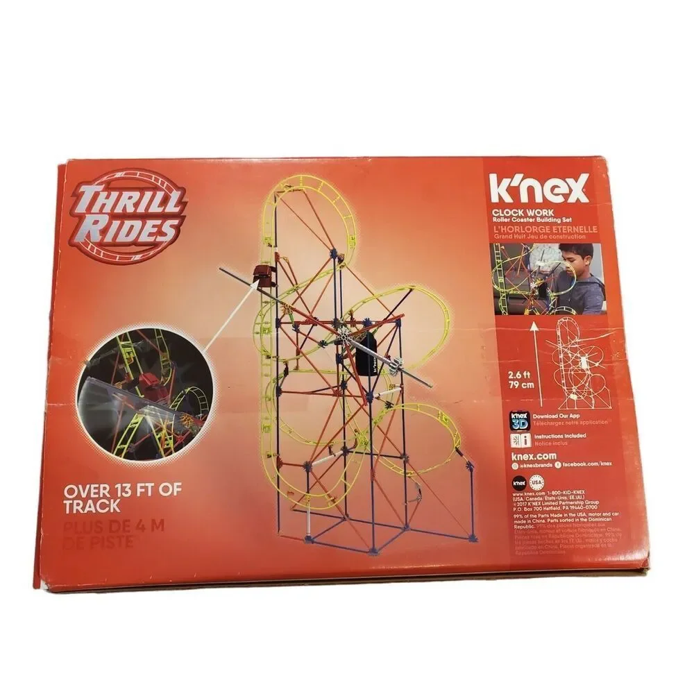 K'NEX 15406 Thrill Rides Clock Work Roller Coaster Building Set NOT COMPLETE PAR